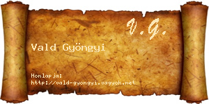 Vald Gyöngyi névjegykártya