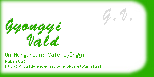 gyongyi vald business card