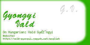 gyongyi vald business card